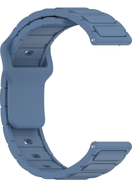 Google Ticwatch S2 Wear Os Uyumlu Kordon Kayış Silikon 22/132KRD Mavi