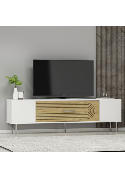 Camilla Tv Sehpası Tv Ünitesi Beyaz Safirmeşe Gümüş fiyatları