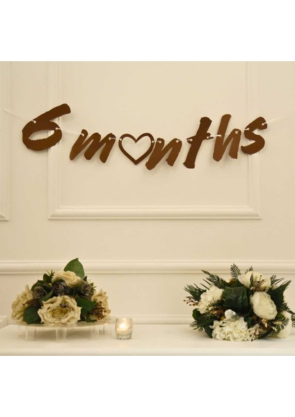 "6 Months" Yazılı Yarım Yaş Doğum Günü Parti Yazısı fiyatları