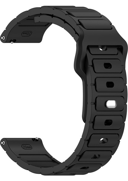 Amazfit Pace 46MM Uyumlu Kordon Kayış Silikon 22/132KRD Siyah