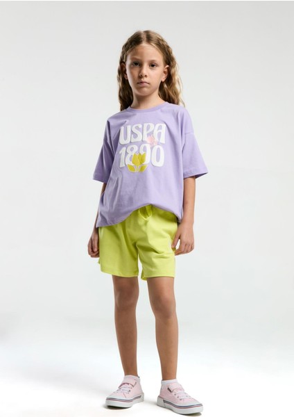 Kız Çocuk Şortlu Takım - Mor fiyatları