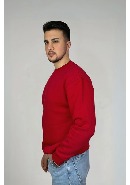 Minimalist Pamuklu Oversize Bisiklet Yaka Sweatshirt fiyatları