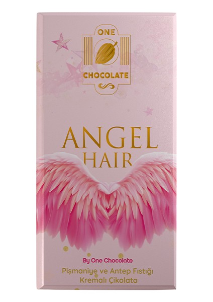 Angel Hair Chocolate Antep Fıstığı Kremalı Ve Pişmaniyeli Ruby Çikolata 80 gram