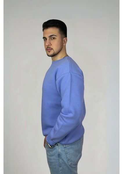 Minimalist Pamuklu Oversize Bisiklet Yaka Sweatshirt modelleri