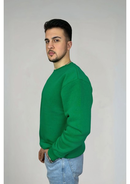 Minimalist Pamuklu Oversize Bisiklet Yaka Sweatshirt fiyatları