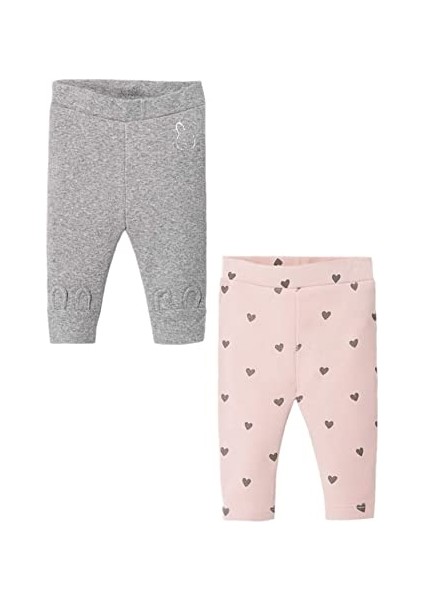 Kız Bebek 2 Li Pamuklu Tayt Pantolon Set 2776