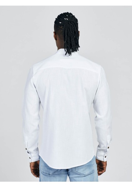 Regular Fit Beyaz Erkek Gömlek LF2014781 modelleri