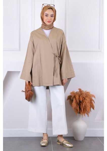 Vizon Çapraz Bağlamalı Kimono