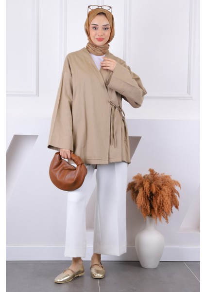 Vizon Çapraz Bağlamalı Kimono