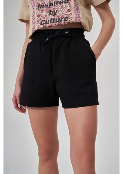 Kadın Siyah Şort 1523105 fırsatları