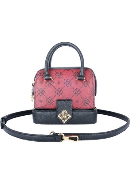 Bordo Mini Aynalı El Çantası fırsatları