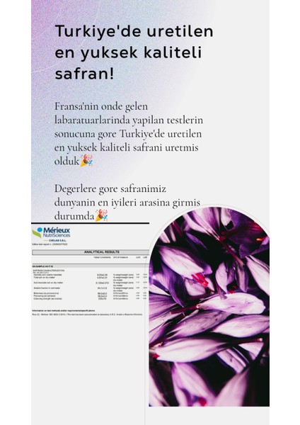 Safranbolu Yeni Hasat Mor Safran Çiçeği Kurusu - Yerli Safran Çiçeği - Türkiye'de Ilk ve Tek