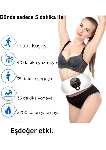 Titreşimli Masaj Kemeri Sıcak Kompres Göbek Bacak Masaj Kemeri TP-1031 fırsatları