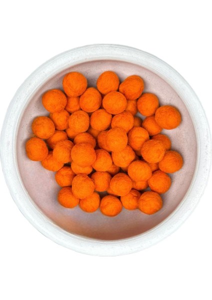 Doğal Yün Keçe Topları – 2 cm – El Yapımı – 50’li Paket