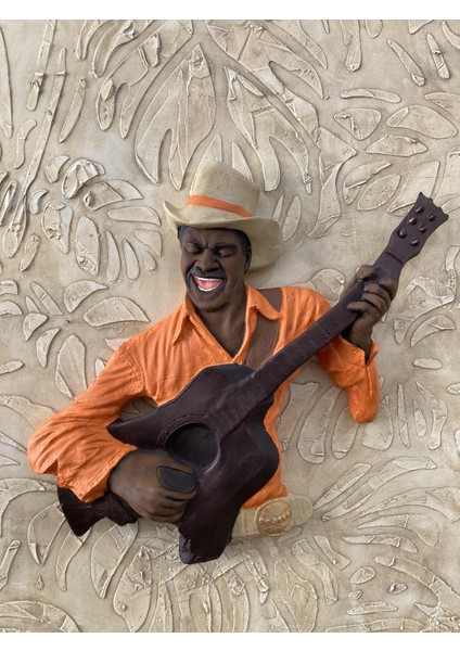 Gitar Çalan Adam Müzisyen Turuncu fırsatları