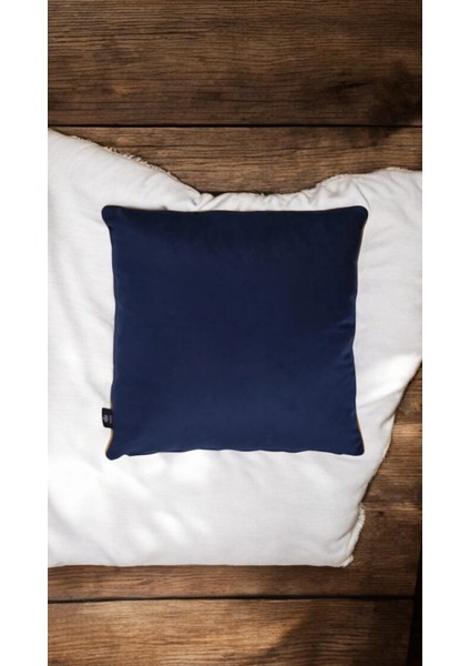 Kadife Ince Biyeli Dekoratif Kırlent