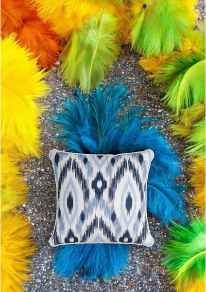 Ibiza Dijital Baskılı Sututmaz Keten Görünümlü Kalın Biyeli Dokuma Kırlent