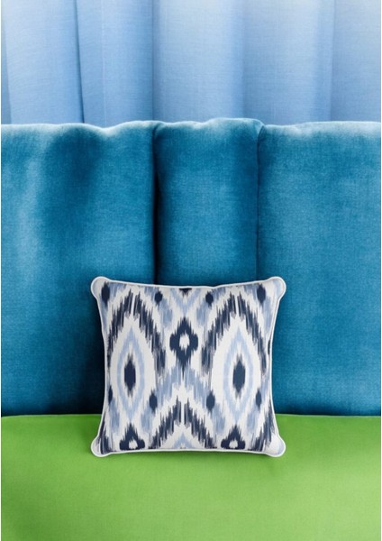 Ibiza Dijital Baskılı Sututmaz Keten Görünümlü Kalın Biyeli Dokuma Kırlent