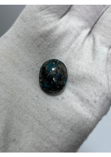 Okyanus Temalı Doğal Kabaşon Firuze Taşı 26,2 Karat - Turkuaz Taşı 5,26 Gram