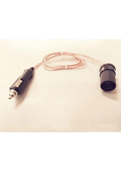 12 ve 24 Volt Uyumlu Araç Çakmaklık Uzatma Kablosu - 1 Metre