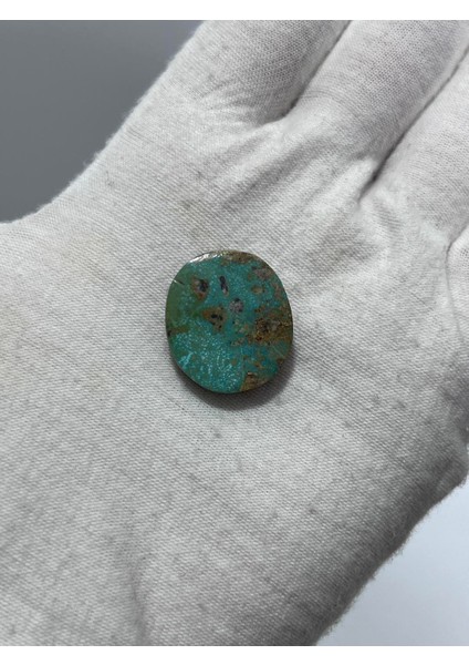 Okyanus Temalı Doğal Kabaşon Firuze Taşı 25 Karat - Turkuaz Taşı 5 Gram