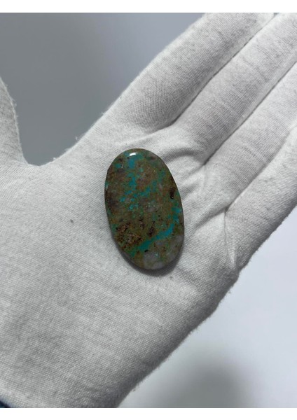 Okyanus Temalı Doğal Kabaşon Firuze Taşı 80,6 Karat - Turkuaz Taşı 16,15 Gram fiyatları