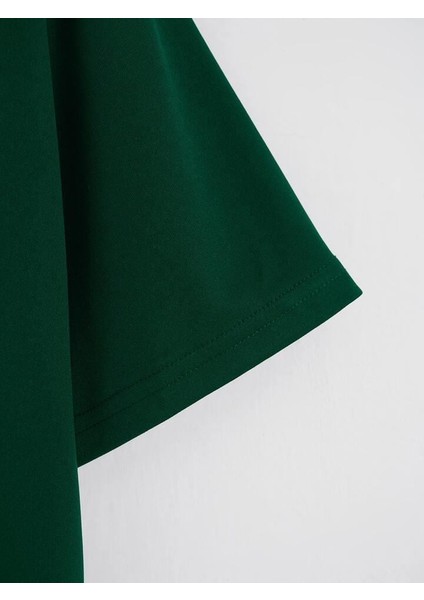 Unisex Oversize Bisiklet Yaka Adventure Baskılı Basic T-Shirt - Koyu Yeşil fırsatları