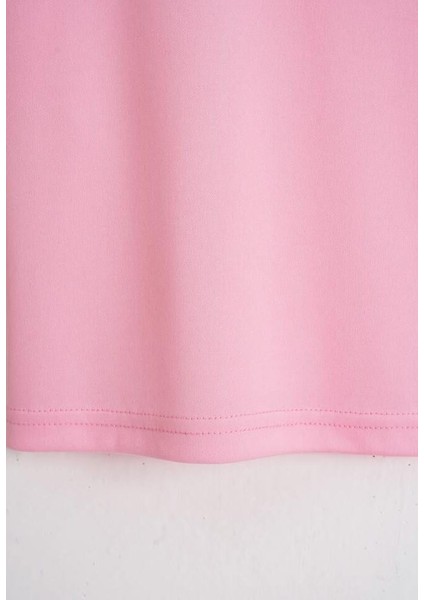 Unisex Oversize Bisiklet Yaka Colorful Skeleton Baskılı Basic T-Shirt - Pembe