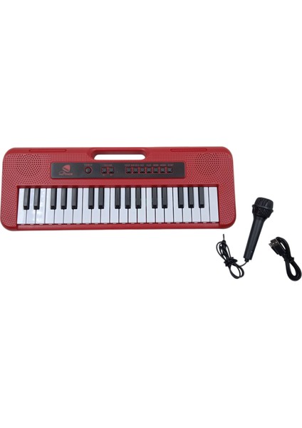 37 Tuş Pilli USB Kablolu Mini Mikrofonlu Çocuk Elektronik Piyano