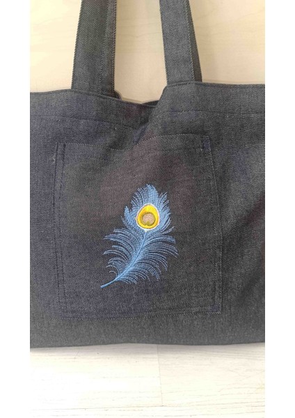 Nakışlı Jean Kadın Omuz Çantası fiyatları