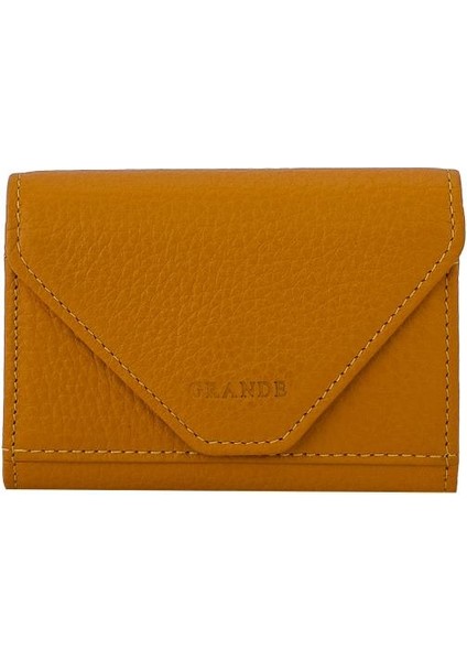 Grande Hakiki Deri Kartlık Turuncu 846