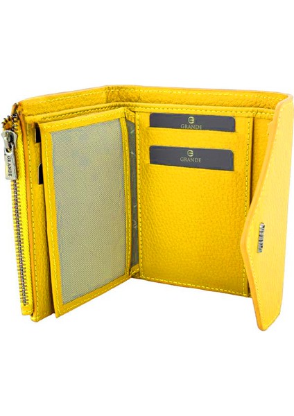 Hakiki Deri Kadın Cüzdan Sarı 2785 fiyatları