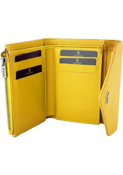 Hakiki Deri Kadın Cüzdan Sarı 2785 modelleri