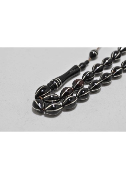 Kuka Tesbih Gümüş Yarmalı 7*11 MM(KKT-10348)