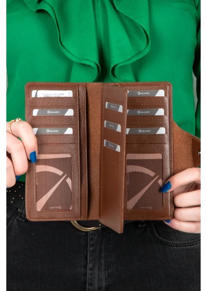 Grande Hakiki Deri Unısex Cüzdan Taba 2644 fiyatları