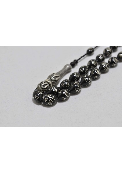 Kuka Tesbih Gümüş Çakımlı 7*10 MM(KKT-10351)