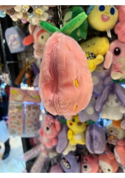Açılır Kapanır Peluş Anahtarlık Çilek Şeklinde My Melody