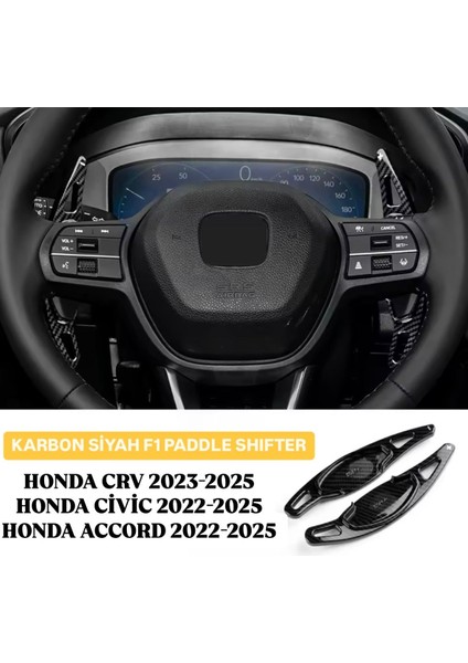 Honda Accord Siyah Karbon F1 Kulakçık Vites 2022-2025