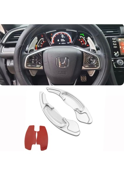 Honca Civic Fc5 Fc8 Fk5 Gümüş Gri F1 Kulakçık Pedal Shifter 2016-2021