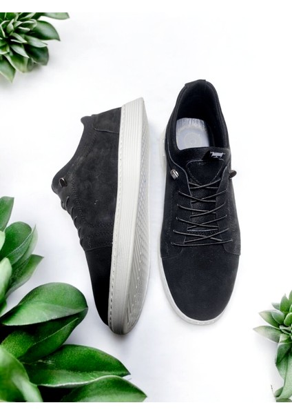 Erkek Gerçek Deri Nubuk Lastikli Rahat Casual Ayakkabı indirimleri