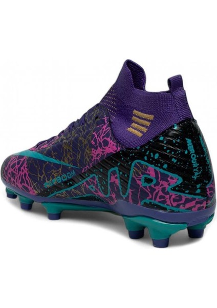 Garantili Orijinal Bilekli Çoraplı Dişli Krampon Halı Saha 36-37-38-39 Numara Mor Renk modelleri