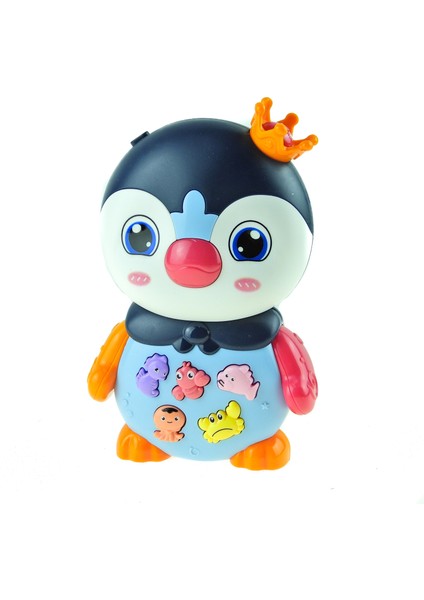 Oyuncak Penguen Işıklı Sesli Sevimli Penguen 16 cm