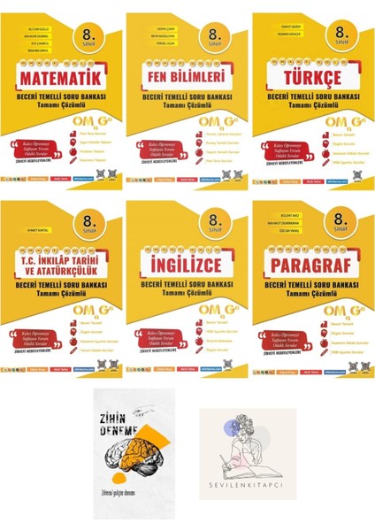 8.sınıf Omg Tüm Dersler Beceri Temelli Soru BANKASI+ZİHİNDENEME-NT-201