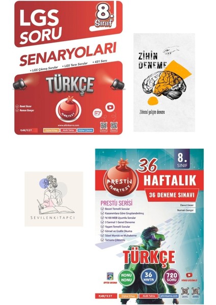 8.sınıf Türkçe Çıkmış Soru ve Lgs Soru Senaryoları+Haftalık DENEME+ZİHİNDENEME-NT-401