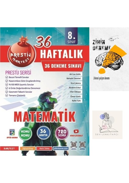 8.sınıf Matematik 36 Hafta DENEMELERİ+ZİHİNDENEME-NT-976