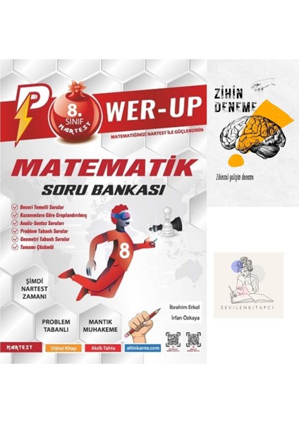 8.sınıf Matematik Power-Up Soru BANKASI+ZİHİNDENEME-NT-1067