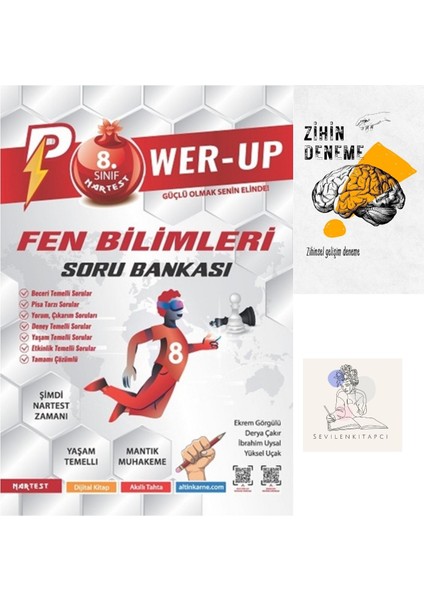 8.sınıf Fen Bilimleri Power-Up Soru BANKASI+ZİHİNDENEME-NT-1101