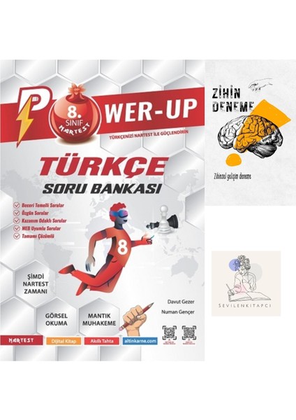 8.sınıf Türkçe Power-Up Soru BANKASI+ZİHİNDENEME-NT-1152