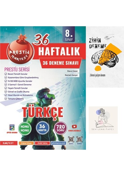 8.sınıf Türkçe 36 Hafta DENEMELERİ+ZİHİNDENEME-NT-903