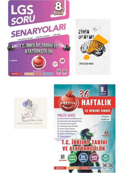 8.sınıf Inkılap Çıkmış Soru ve Lgs Soru Senaryoları+Haftalık DENEME+ZİHİNDENEME-NT-426